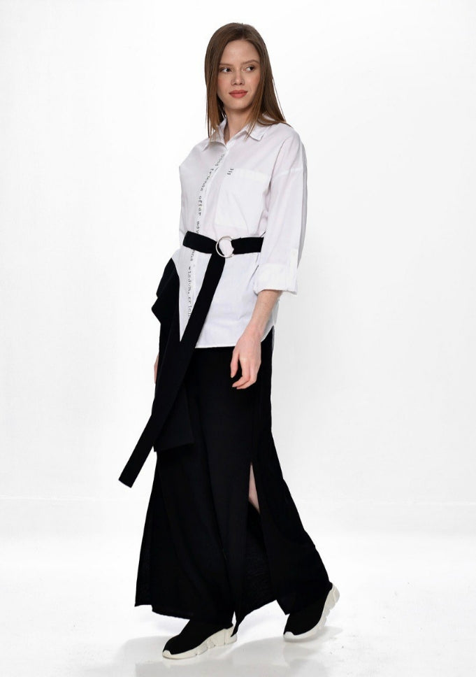 Μαύρη Παντελόνα με Σκίσιμο