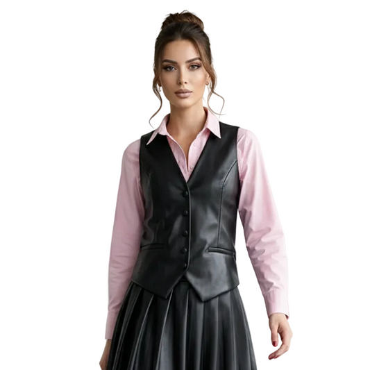 Γιλέκο Eco Leather σε Κομψή Γραμμή