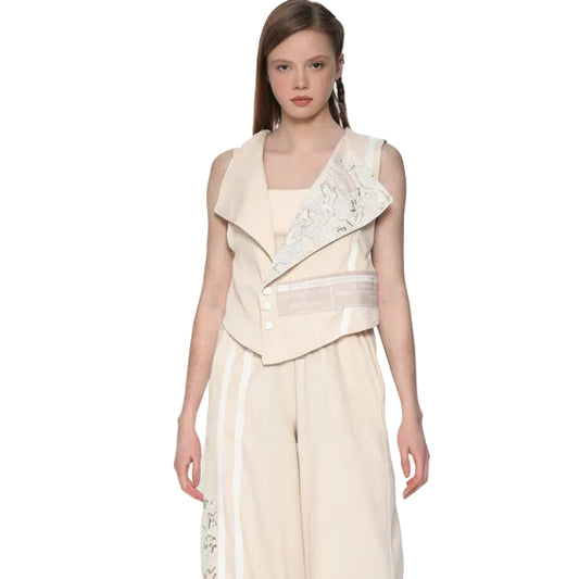 Γυναικείο Σύνολο Δύο Κομματιών σε Μπεζ Απόχρωση