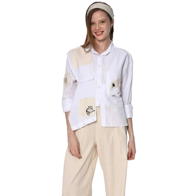 Βαμβακερό Πουκάμισο με Διακοσμητικές Λεπτομέρειες