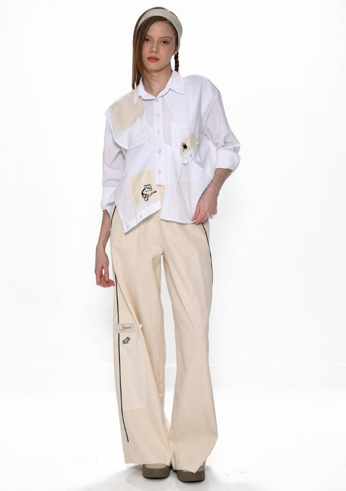 Φαρδύ Παντελόνι με Χαλαρή Εφαρμογή