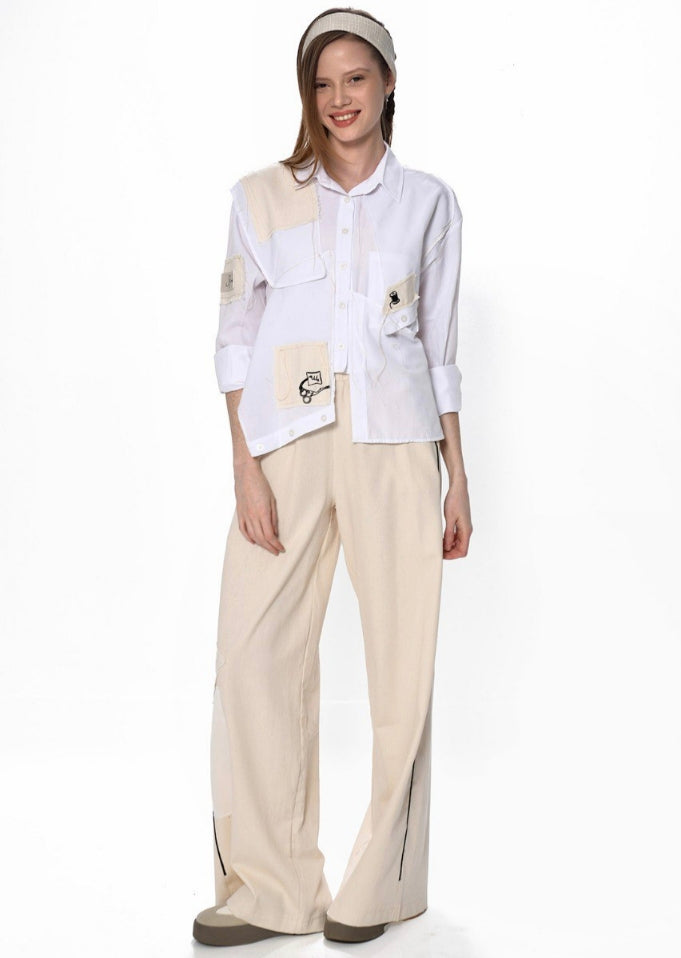 Φαρδύ Παντελόνι με Χαλαρή Εφαρμογή