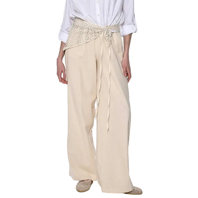 Παντελόνα με Χειροποίητη Πλεκτή Ζώνη