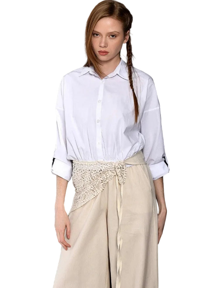 Παντελόνα με Χειροποίητη Πλεκτή Ζώνη