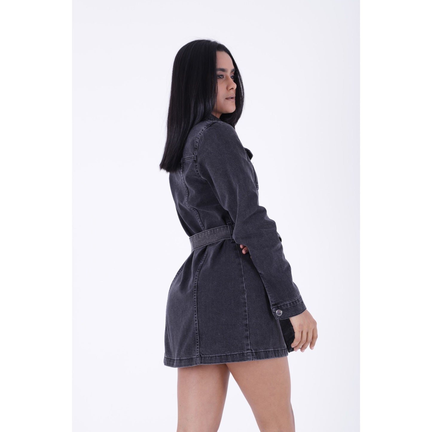 Τζίν φόρεμα – Ανθρακί