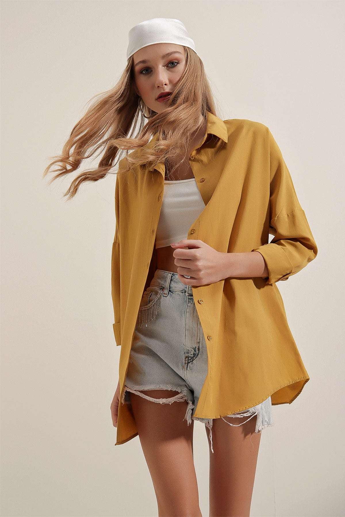 Πουκάμισο σε Απόχρωση Μουσταρδί